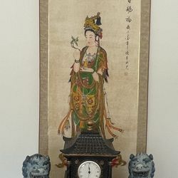Wooden Chinese Table Clock 