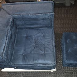 Small Chair With Ottoman/Storage 