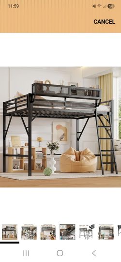 Queen Loft Bed Frame (New)