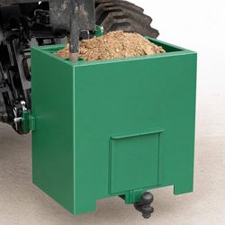 Heavy Duty Tractor Ballast Box, 800 Lb Capacity 3 Point Ballast Hitch Box with 2" Quick Hitch Receiver, Category 1 Compatible Steel Counterweight Box