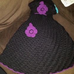 Poncho Con Boina A Crochet $30