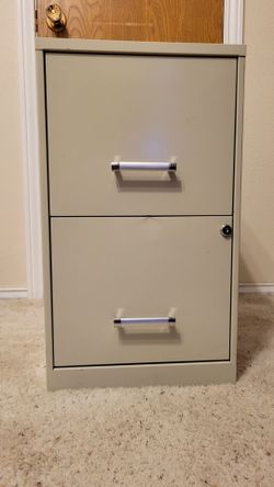 2-Drawer Metal Filing Cabinet with Lock