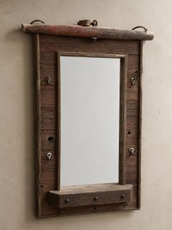 Rustic Western Barnwood Wall Mirror