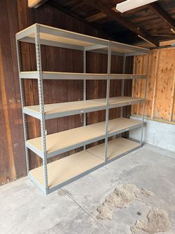 5 Tier Shelving 48 in W x 24 in D American Made Used Heavy Duty Steel Boltless Storage Racks Delivery Available