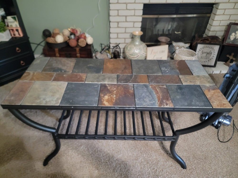 Ahkari Retangle Black Steal Ceramic Dining Table $200.00 Firm Price!  Pick Up Only! . Valued at $429.99. 