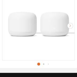 Google Nest Wifi - Mesh Router AC2200 - 2 Pack.   1 Router & 1 wifi point. coverage up to 4,400 sq. ft.