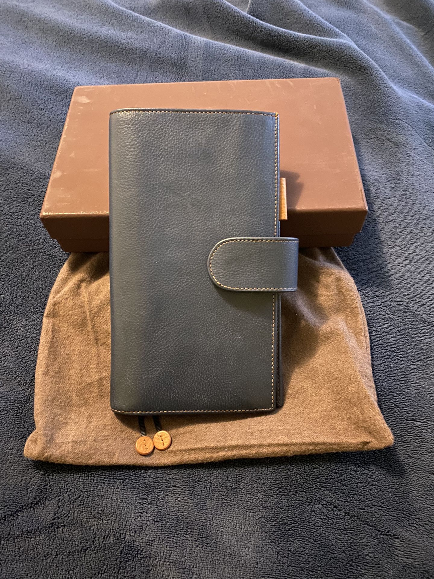 Gillio Appunto (Slim) Navy And Tan Planner Cover