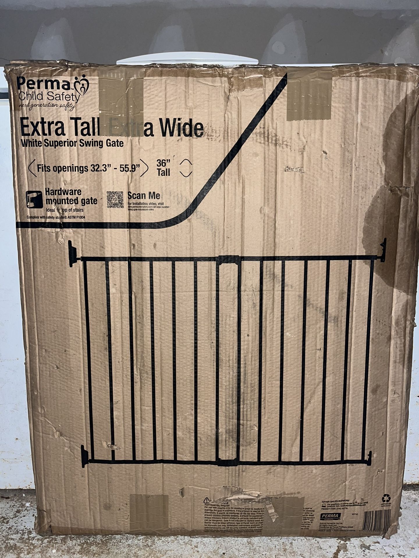 Extra Tall. Extra Wide. White Superior Gate.