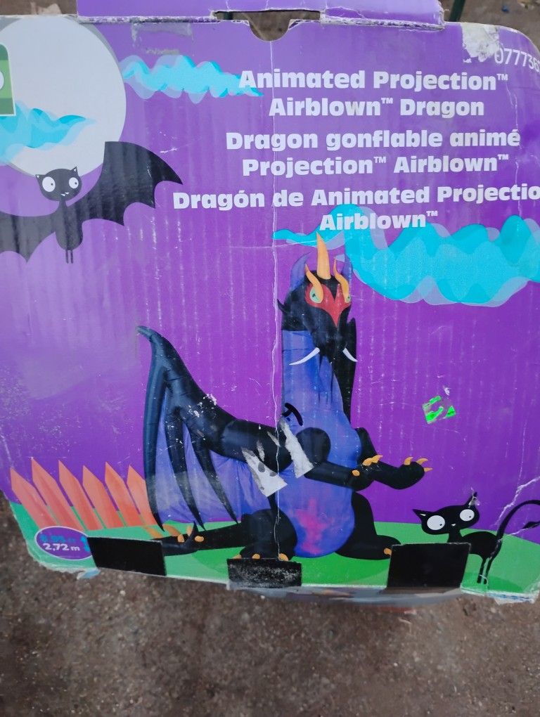 8.95 ft  airblown animated projection  dragon
