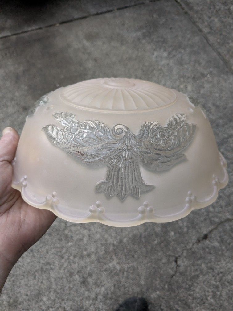 Antique Frosted White Glass Lamp Shade