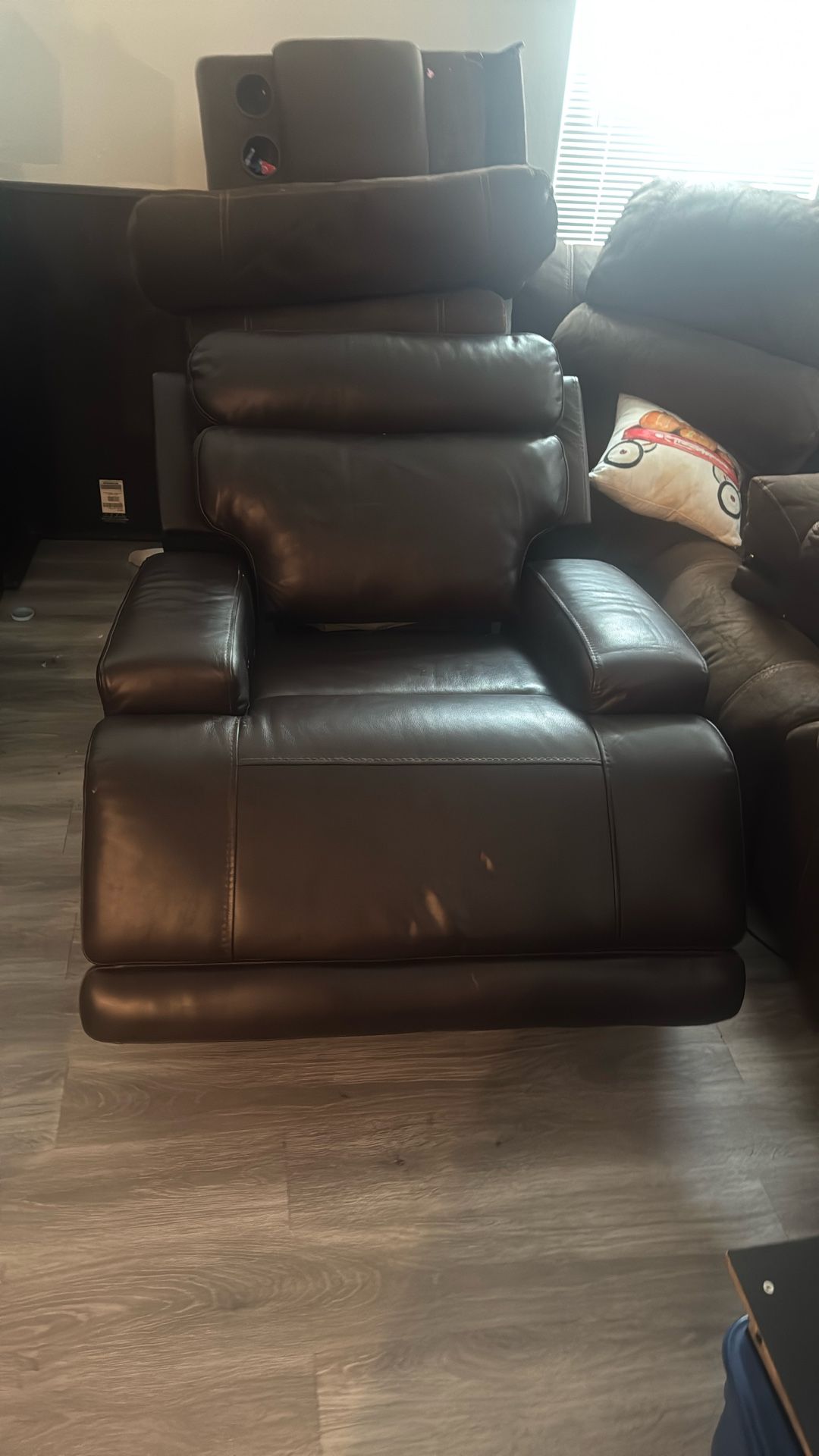 Leather Reclining Chair, $8000 Brand New