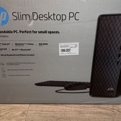 $250 Obo. HP Slim Desktop Pc With Keyboard And Mouse.