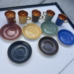 Figgjo Flint Norway Bone China Pastel And gold Set For 6