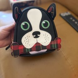 Bath &Body Works Dog Plaid Bone Cosmetic Bag Makeup Zippered 
