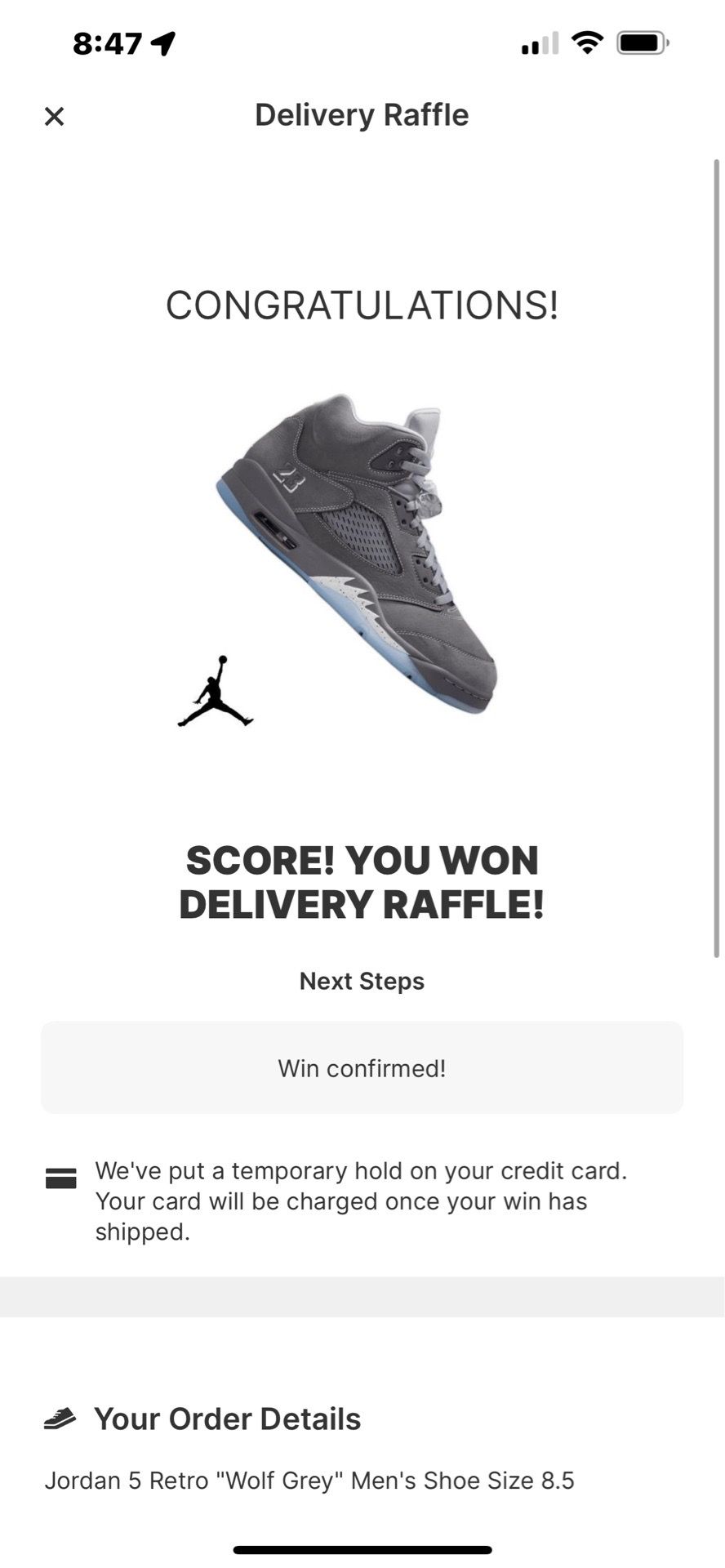 Wolf gray size 8.5 brand new no box