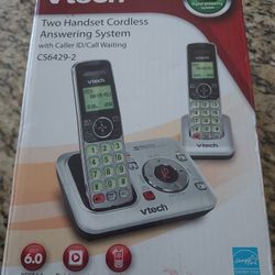Vtech Two Handset Cordless Answering System With Caller ID/call  Waiting  Cs6429-2 DECT 6.0  NEW  Orijinal Precio Es 62.95
