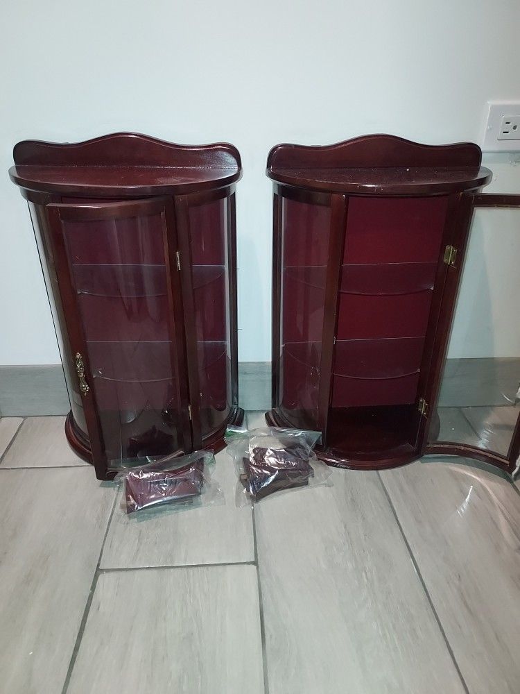 Storage Cases 2 Set New With Glass Shelves And Mount Hardware Pick Up In Niles, IL 60715