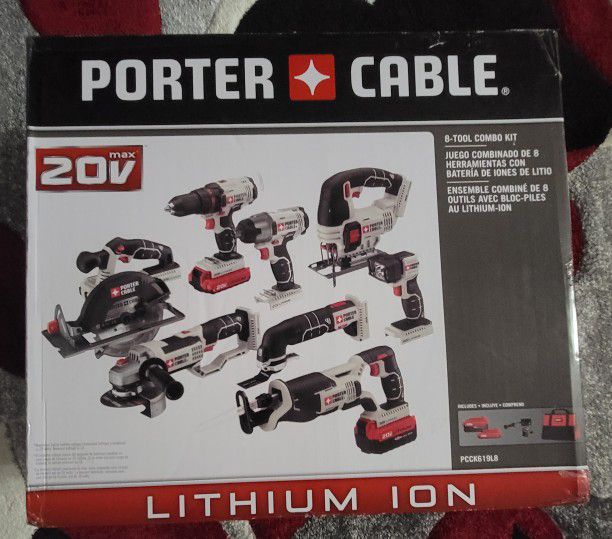 NEW PORTER-CABLE 20V MAX* Cordless Drill Combo Kit, 8-Tool for Sale in  Howell Township, NJ OfferUp