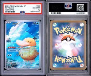 PSA 10 Psyduck #199 Art Rare – Japanese Mega Dream ex – Pokemon TCG Card