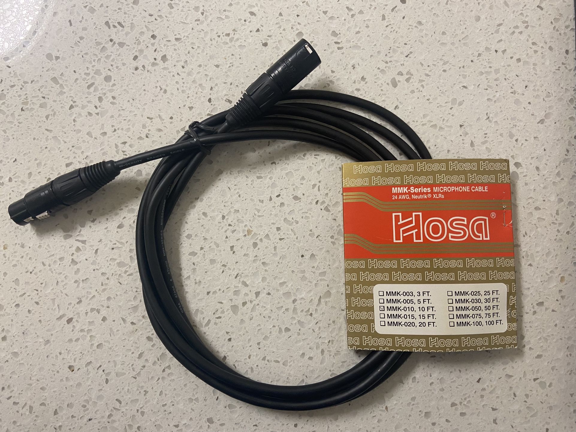 Hosa 10’ MMK-010 Microphone Cable