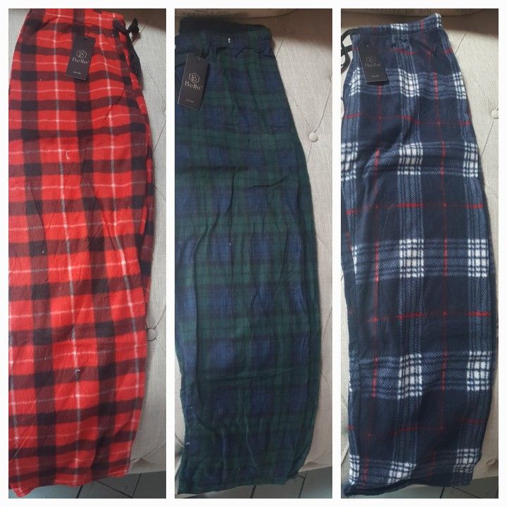 New Men's Fleece Sleep Pants Size Large $10 Each 