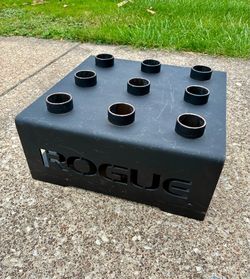 Rogue Fitness 9 Barbell Olympic 2” Bar Storage Holder Vertical Stand Rack Nine Bars Barbells
