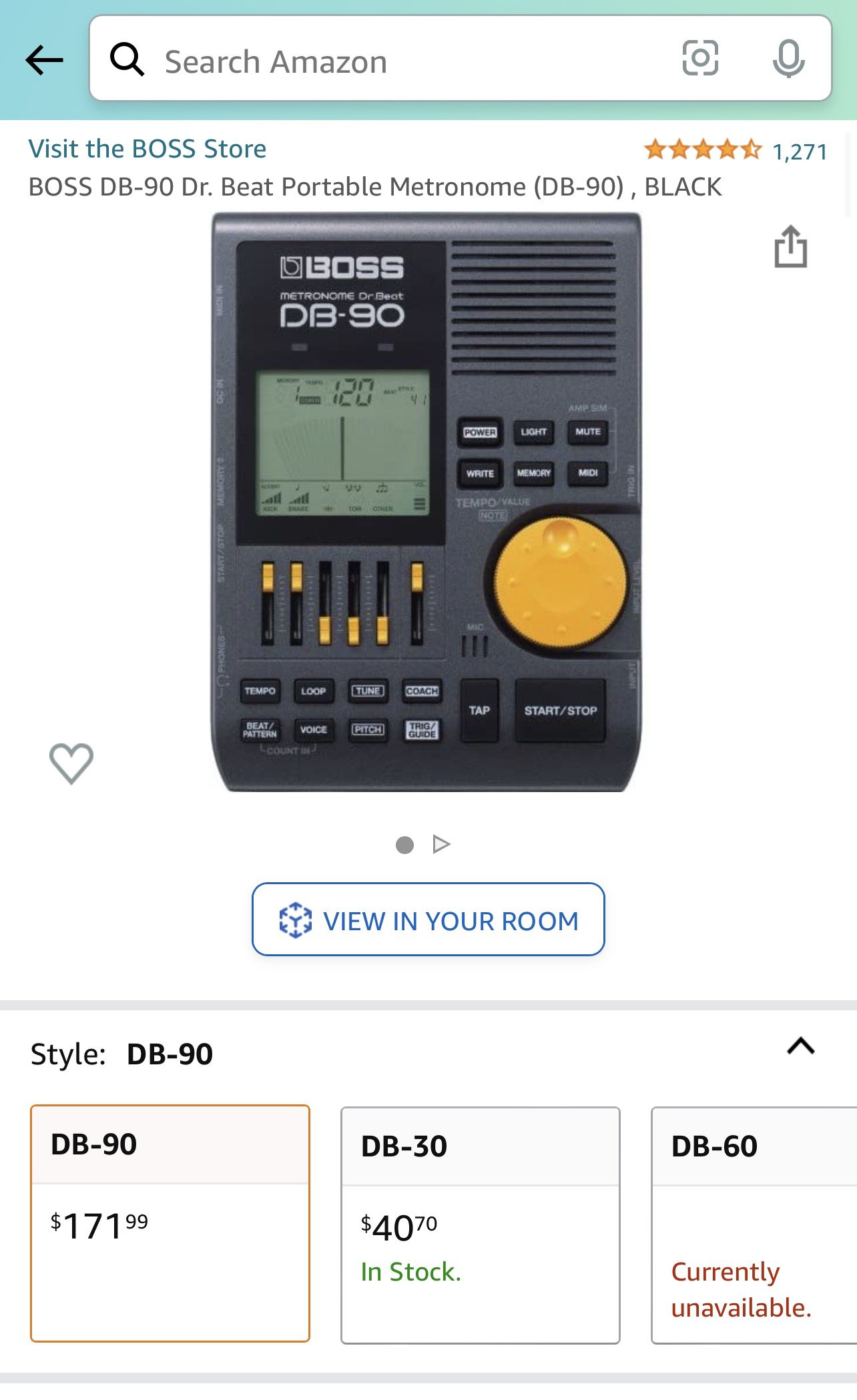 BOSS DB-90 Dr. Beat Portable Metronome (DB-90) , BLACK for Sale in San  Antonio, TX - OfferUp