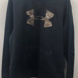 Under Armour Men's Black Camo Sweatshirt Size L Pre-owned Excellent Condition 