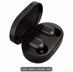 New A6S Wireless Bluetooth Earbuds – Black