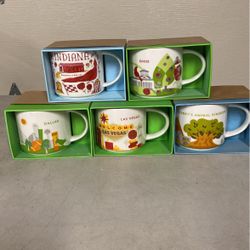 Starbucks Mugs You Are Here Original Boxes