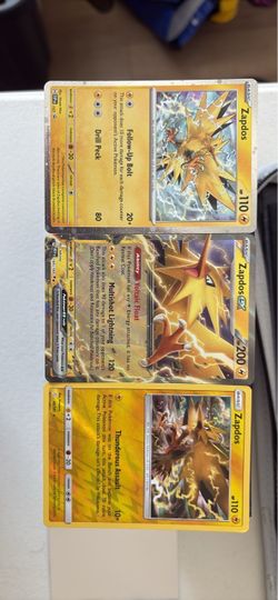 Zapdos Pokémon Card Lot of 3