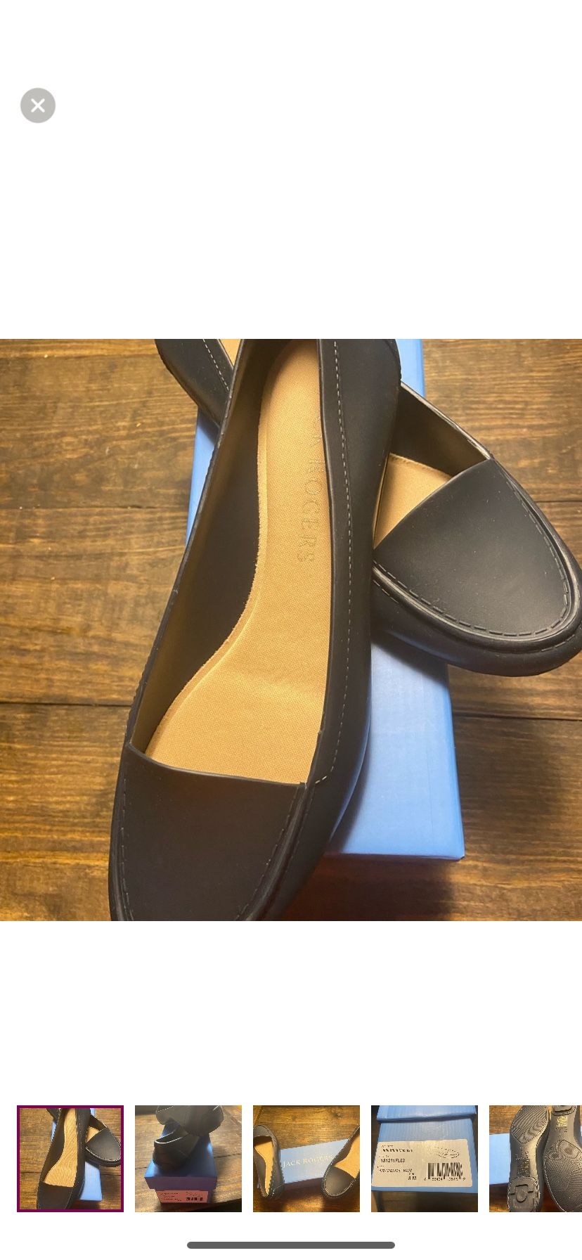 Jack Roger’s Navy Jelly Millie Moccasin NWT Box Included