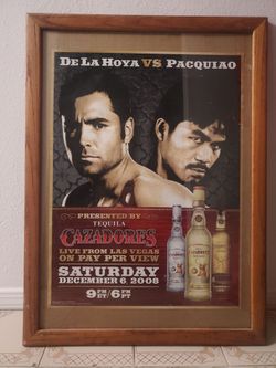 Boxing poster framed