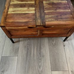 Wood Storage Coffee Table Chest