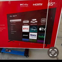 85 Tv tcl Smart 4k Hdtv $55 down on financing free delivery six month warranty