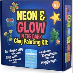 Neon and Glow In The Dark Clay Painting Set NEW