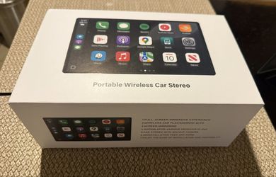 NEW – YMQ 9" Portable Wireless CarPlay Screen – Apple CarPlay & Android Auto, Backup Camera