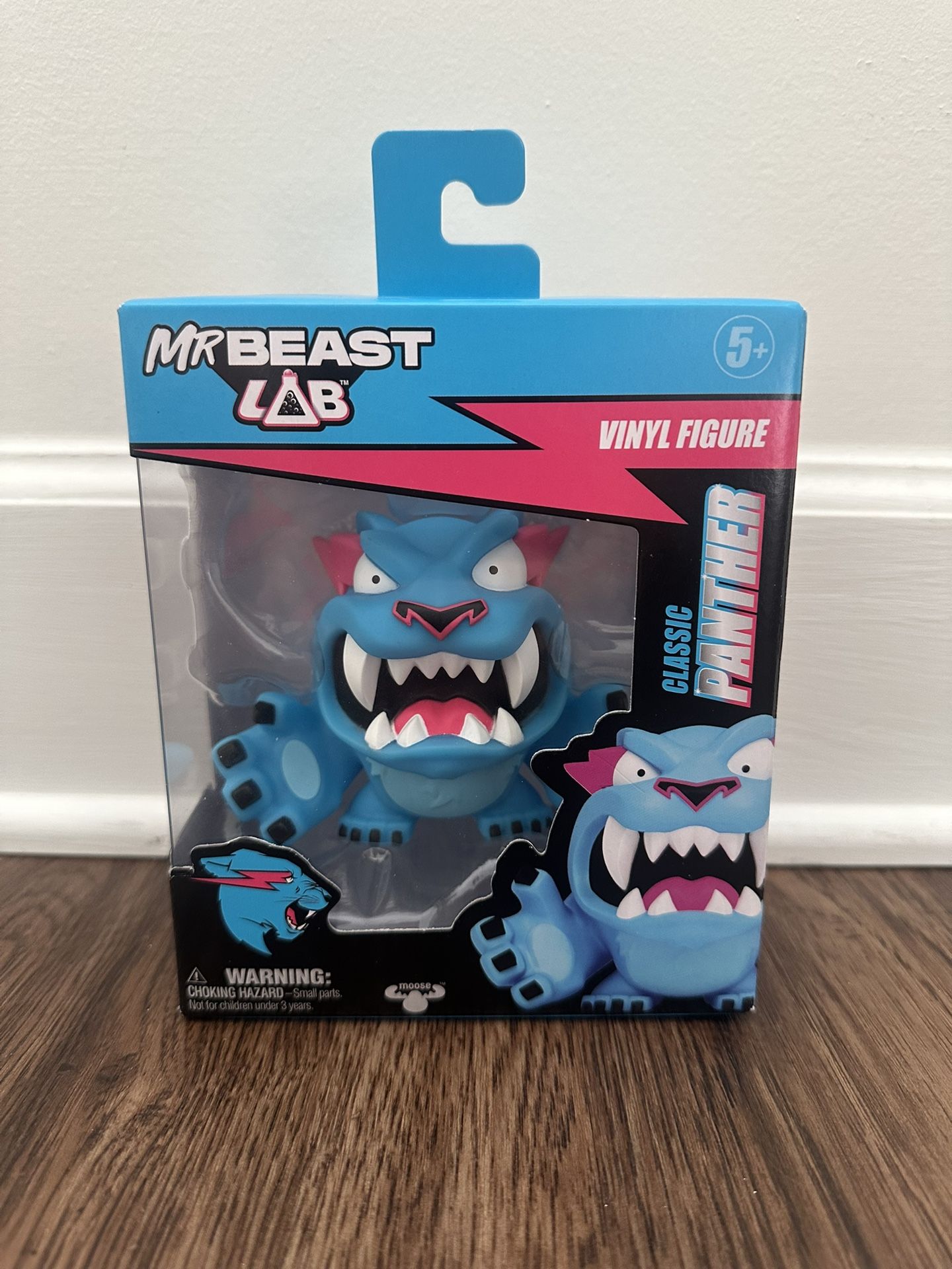 Mr Beast Lab Classic Blue Panther Vinyl Figure Moose Action Figure Toy NEW in BX