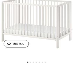 IKEA Gulliver Crib, Mattress and Cover 