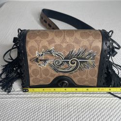 NWT COACH TATTOO DINKY 19 WHIPSTITCH CHELSEA SIGNATURE/LEATHER XBODY BAG 36849