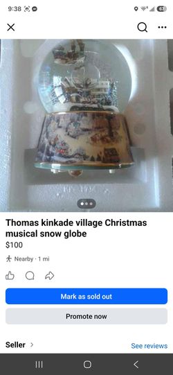 Thomas kinkade musical snowglobe