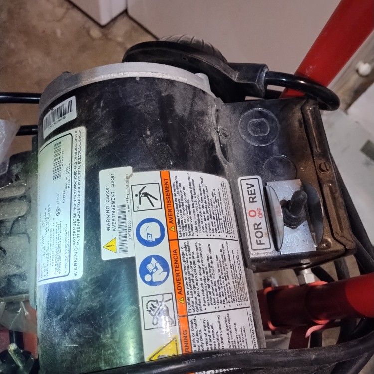 100 Ft Power Snake For Main Sewer Lines Never Used Brand New Xlnt Condition.