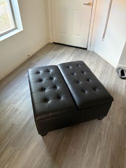 Leather Ottoman