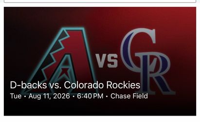 Diamondbacks vs Rockies