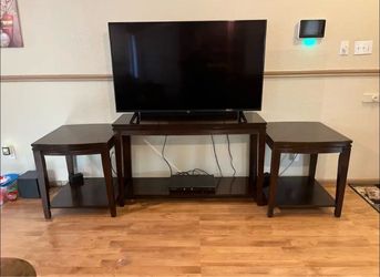 Tv and two side tables