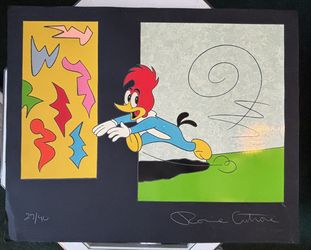 Ronnie Cutrone 1988 Woody Woodpecker Pop Art Serigraph 27/40 Signed Robert Bane Editions Accent Studios Warhol Factory