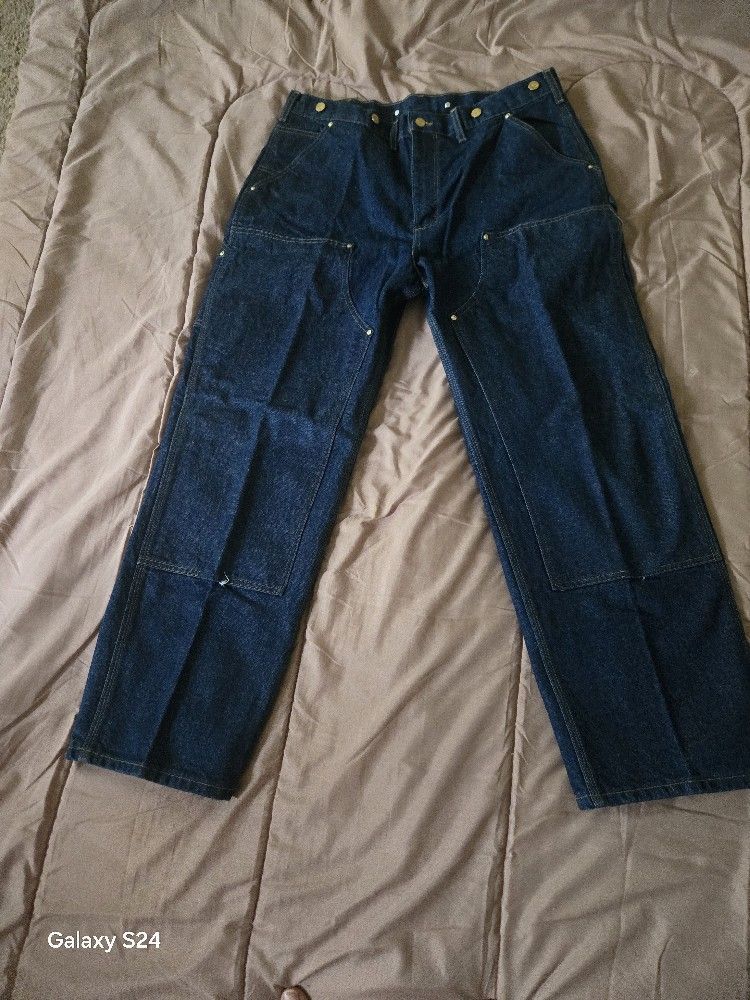 Carhartt Double Knee B07 Denim Jeans 38x32 Original Good Condition
