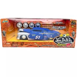 1:24 scale diecast model car of a 1951 Mercury Custom from the Jada Toys Von Dutch Garage series