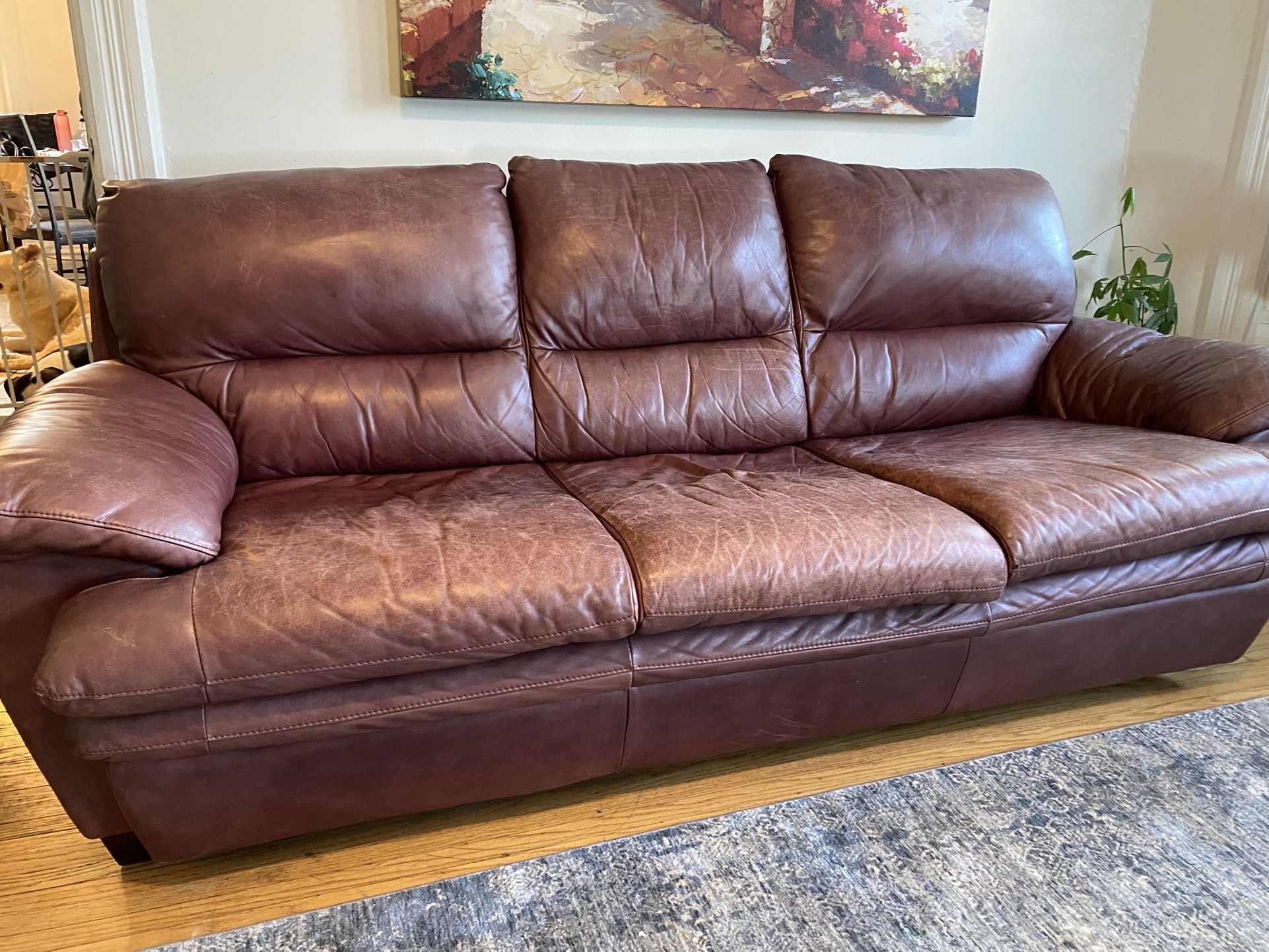 Large Leather Sofa