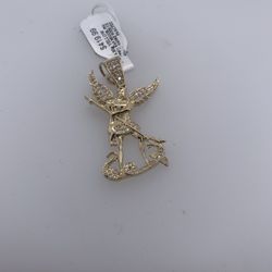 San Miguel Fighting Snake  With Czs Yellow Gold  Inventory# I-41627